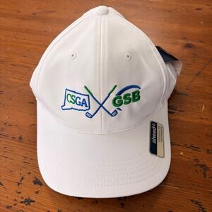 Ahead Ultimate Fit Performance Golf Adult Hat White CSGA GSB Adjustable NWT